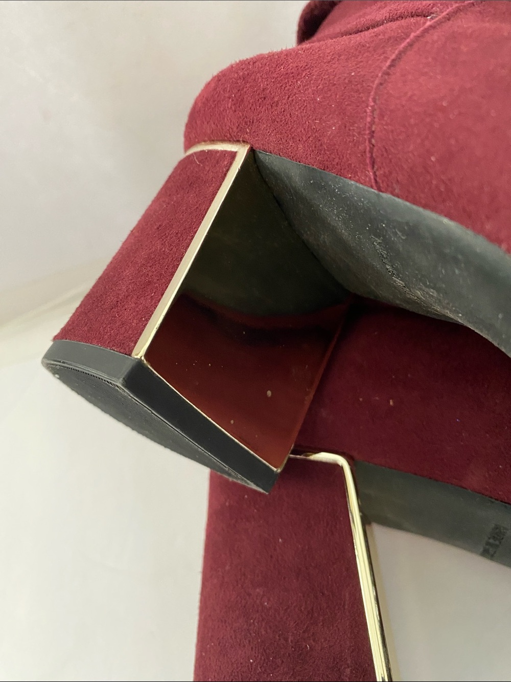Alex & Marie Burgundy Suede Dashauna Booties - Picture 8 of 8